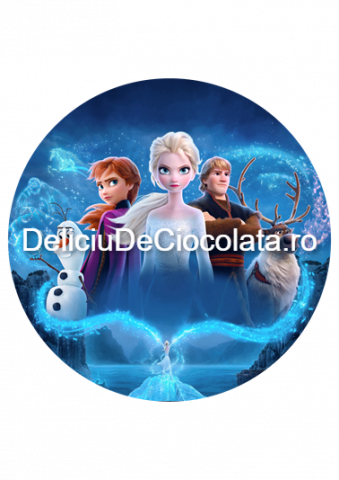 Desene Animate - Vafa imprimata Frozen Model 1, Ø 20 cm