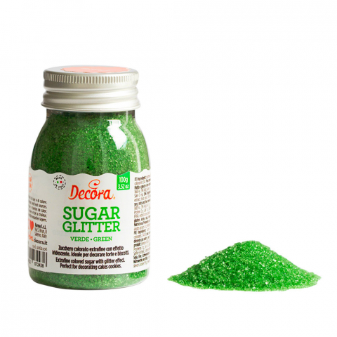 Coloranti Pudra Metalizati - Zahar Glitterat Verde, 100 gr