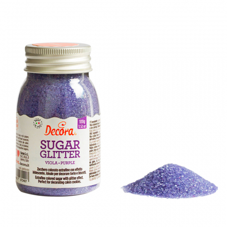 Cristale, Zahar Glitterat - Zahar Glitterat Violet, 100 g