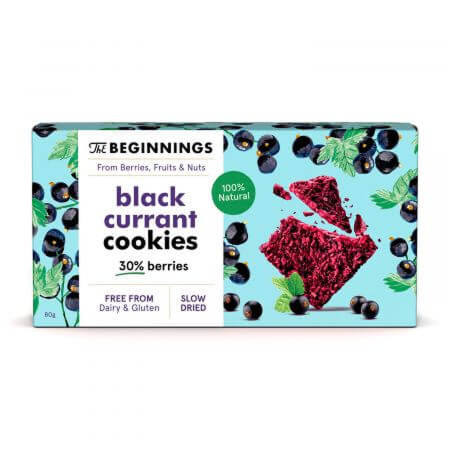 Noutăți - Biscuiți cu coacaze negre Raw Beginnings 80 g FĂRĂ GLUTEN