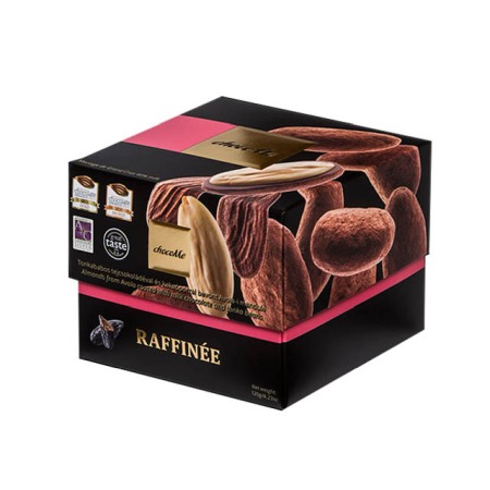 Produse premiate - Bomboane de ciocolata artizanala chocoMe Raffinee cu migdale din Avola invelite in ciocolata cu lapte chocoMe Mariage de Grand Crus si boabe tonka 120 *