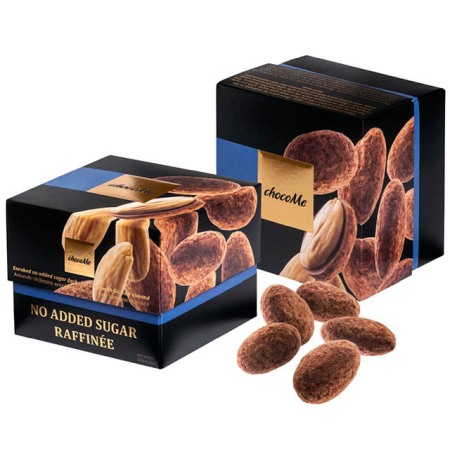 Drajeuri Raffinee - ChocoMe Raffinée - migdale din Sicilia învelite în ciocolată neagră, fără zahăr adăugat 120g