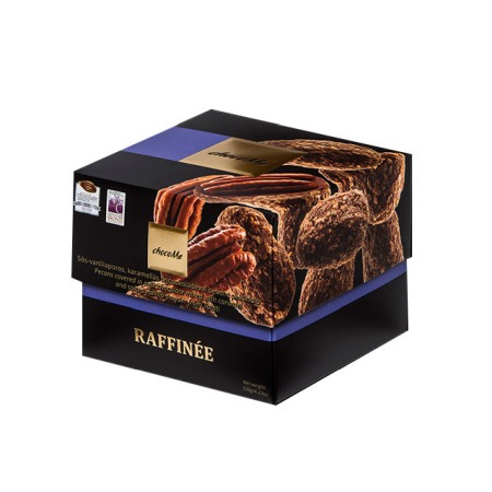 Drajeuri Raffinee - Ciocolata artizanala chocoMe Raffinee - Nuci de pecan imbracate in ciocolate cu lapte si sare de mare cu vanilie Tahiti