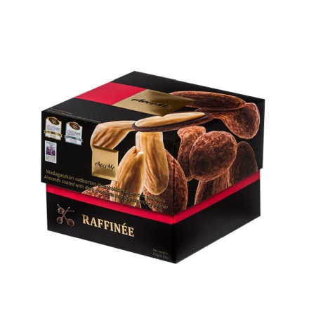 Produse premiate - Drajeuri de ciocolata artizanala chocoMe Raffinee migdale din Avola in ciocolata cu lapte, piper Voatsiperifery *
