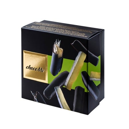 Ciocolate - Praline ciocolata artizanala ChocoMe Voile - ghimbir glasat invelit in ciocolata neagra