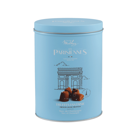 Trufe de ciocolată - Trufe de ciocolata in cutie metalica cu sampanie Mathez Les Parisiennes 200g
