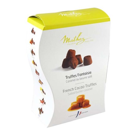 Trufe de ciocolată - Trufe de ciocolata Mathez Uno cu caramel sarat 250g