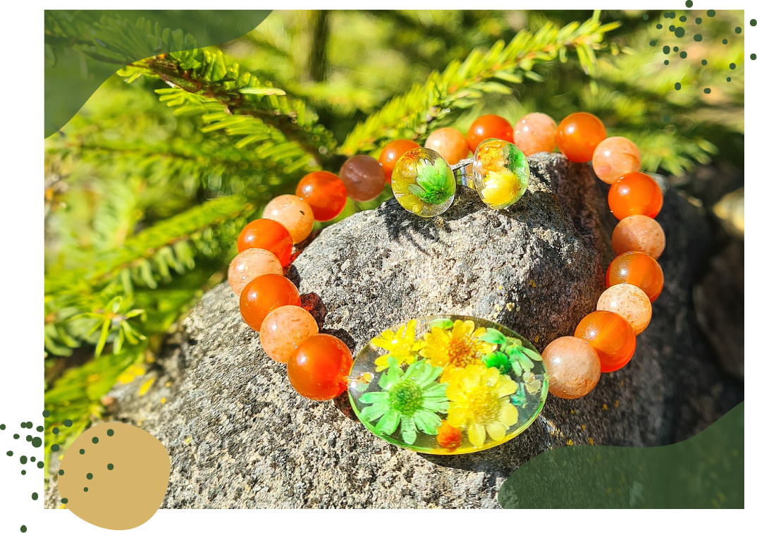 Bijuterii unice din flori naturale
create manual