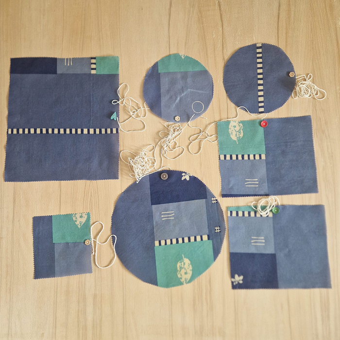 Ambalaj din ceară de albine pentru alimente -albastru [6]