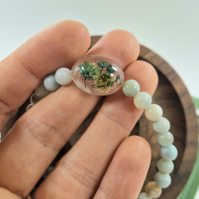 Brățară Amazonit din sfere de 6mm – încheietură 17 cm [2]