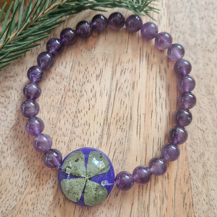 Brățară Ametist sfere 6mm – încheietură 16 cm [2]