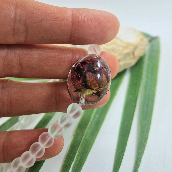 Brățară Cristal de Stâncă din sfere de 6mm – încheietură 15 cm [2]