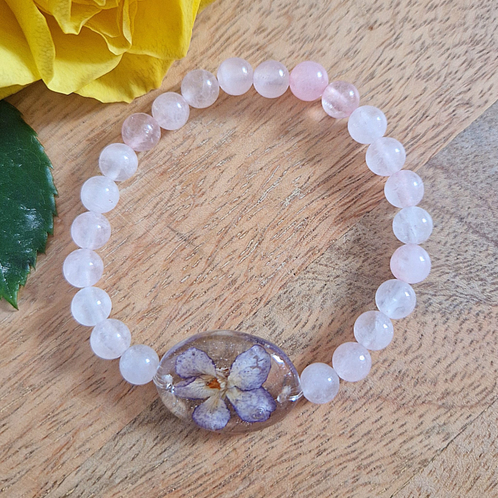 Hegyikristály karkötő 6mm-es gyöngyökből – 15 cm csuklóméret [2]