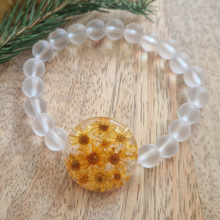 Brățară Cristal de Stâncă din sfere de 8mm – încheietură 16 cm [2]