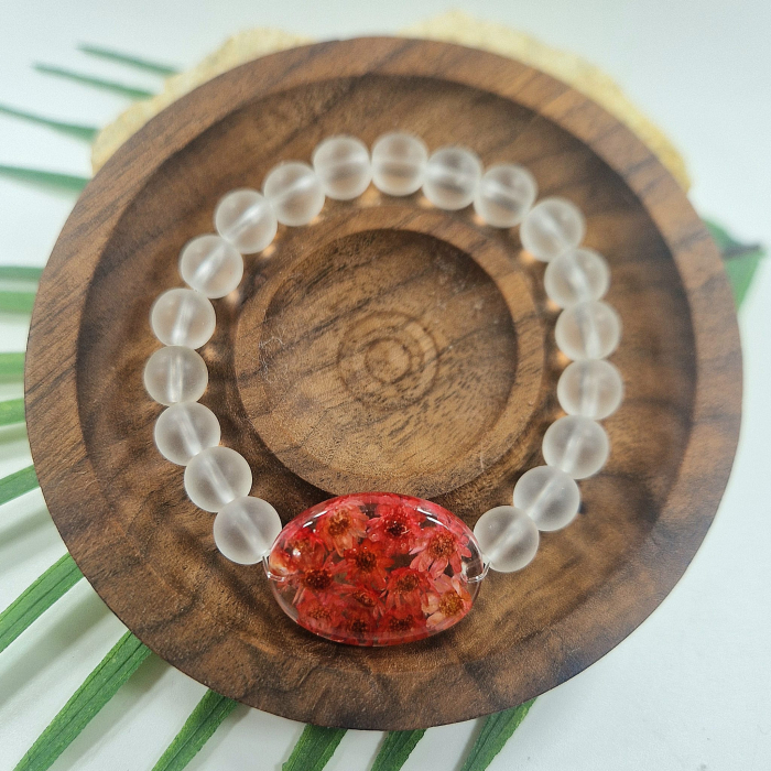 Brățară Cristal de Stâncă din sfere de 8mm – încheietură 15 cm [1]