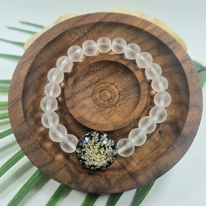 Brățară Cristal de Stâncă din sfere de 8mm – încheietură 15 cm [1]