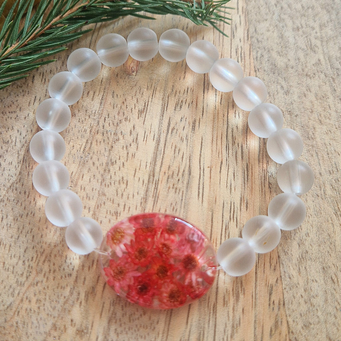 Brățară Cristal de Stâncă din sfere de 8mm – încheietură 15 cm [2]