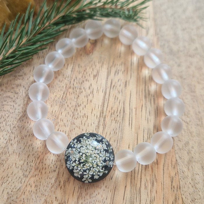 Brățară Cristal de Stâncă din sfere de 8mm – încheietură 15 cm [2]