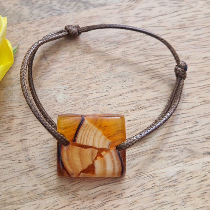 Brățară cu bucăți de lemn [2]