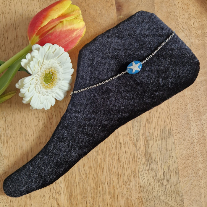 Brățară de gleznă oțel cu stele de mare [2]