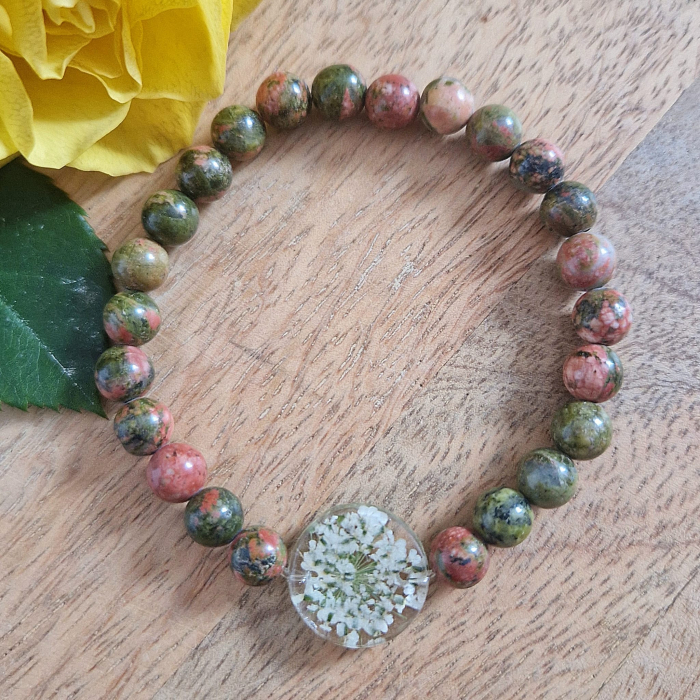 Unakit karkötő 6mm-es gyöngyökből – 15 cm csuklóméret [2]