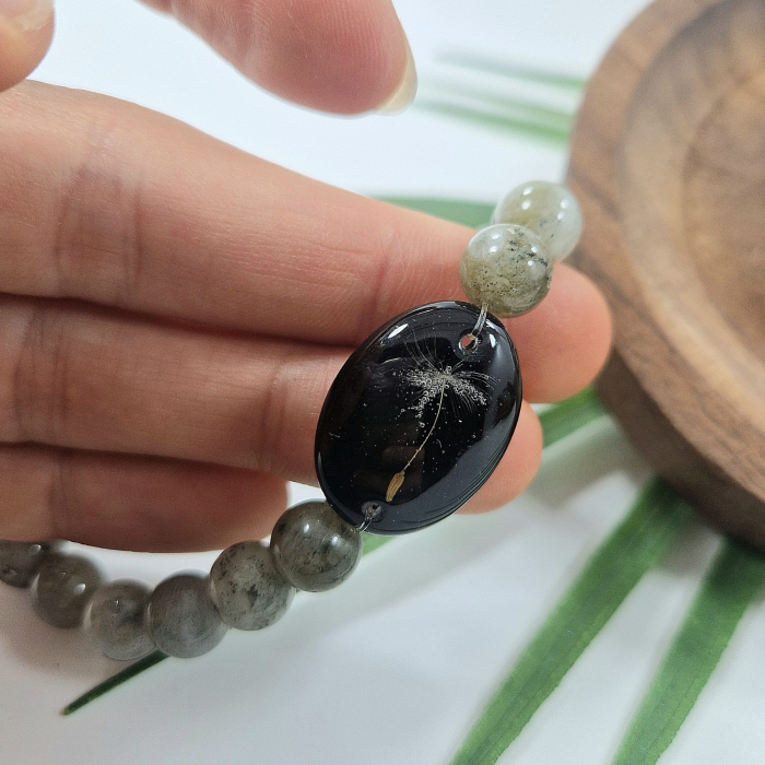 Brățară Labradorit din sfere de 8mm – încheietură 16 cm [3]