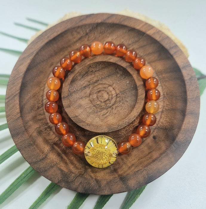 Karneol karkötő 6mm-es gyöngyökből – 14 cm csuklóméret [1]