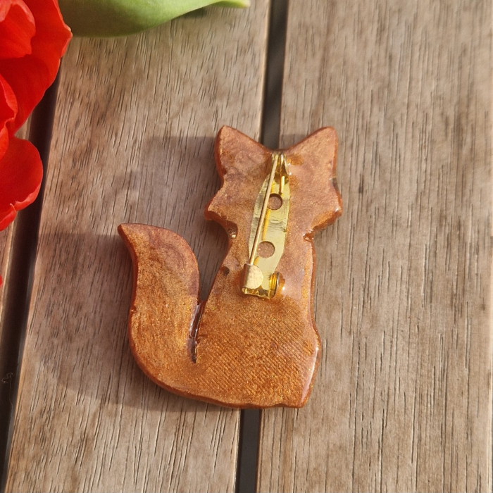 Broșă cu flori sălbatice - vulpe [2]