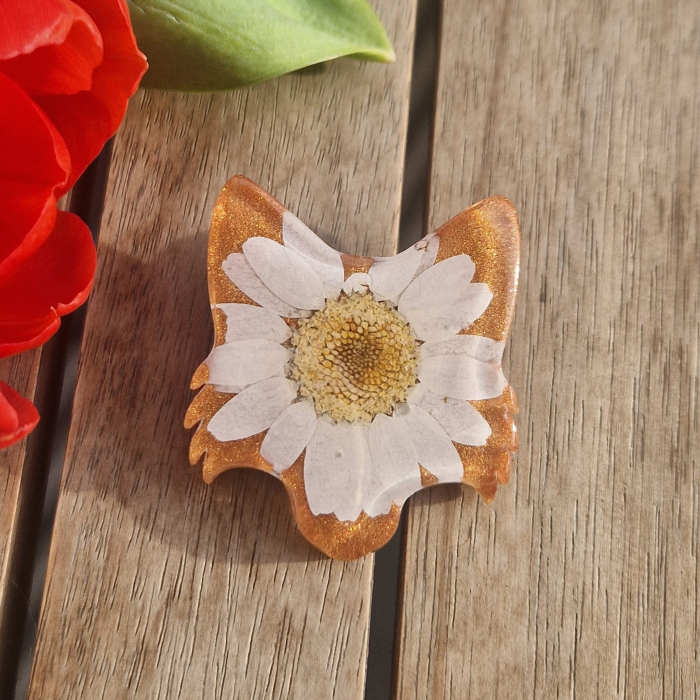 Broșă cu margaretă - vulpe [3]