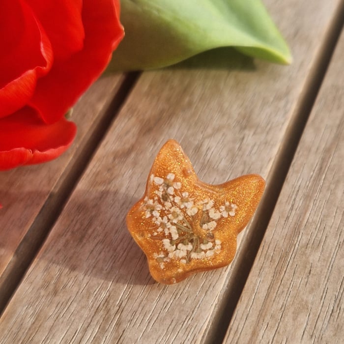 Broșă cu floarea de morcov - vulpe [2]