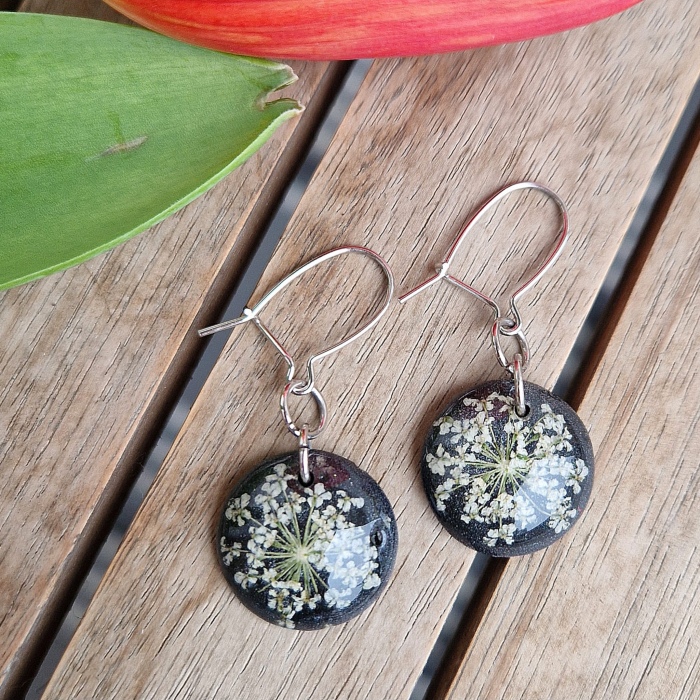 Cercei argint cu flori de morcov [2]