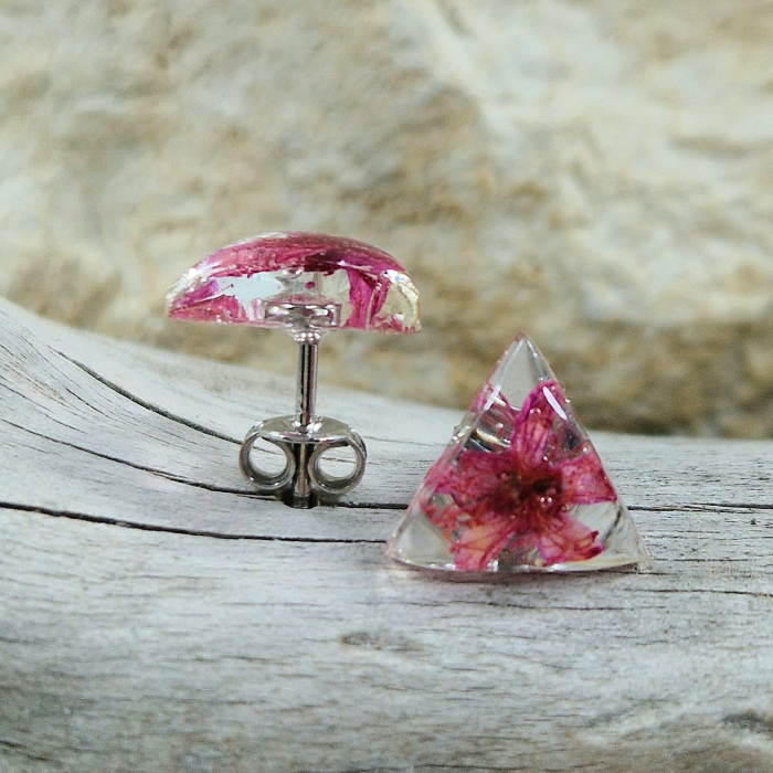 Cercei argint cu șurub cu flori sălbatice [2]