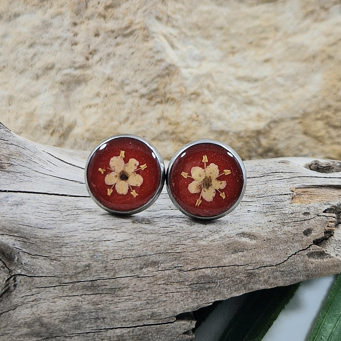 Vadvirág acél pötty fülbevaló [2]