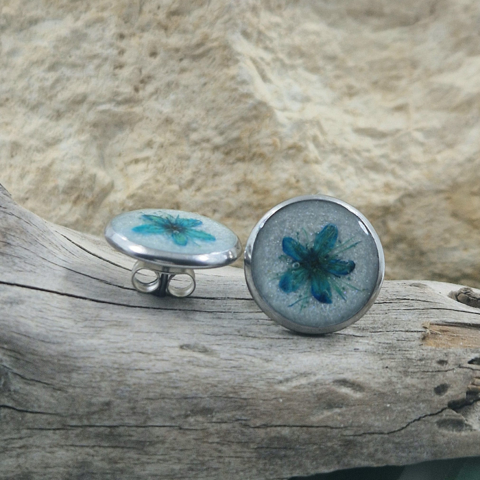 Vadvirág acél pötty fülbevaló [1]