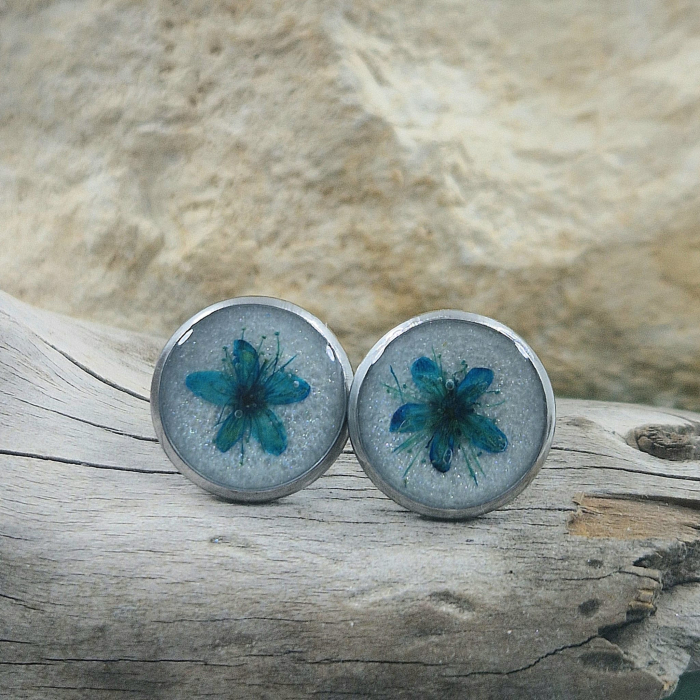 Vadvirág acél pötty fülbevaló [2]