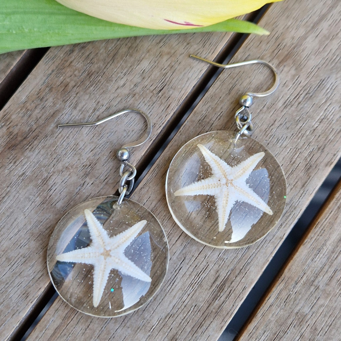 Cercei din oțel cu stele de mare [2]