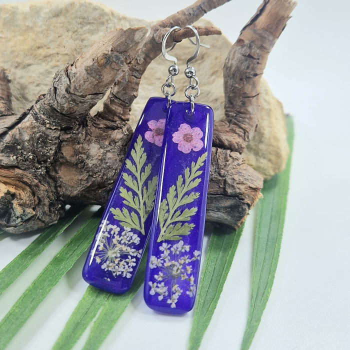 Cercei din oțel cu flori sălbatice [1]