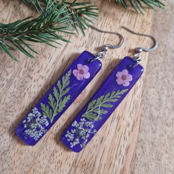 Cercei din oțel cu flori sălbatice [2]