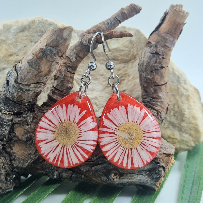 Cercei din oțel cu flori de bănuți [1]