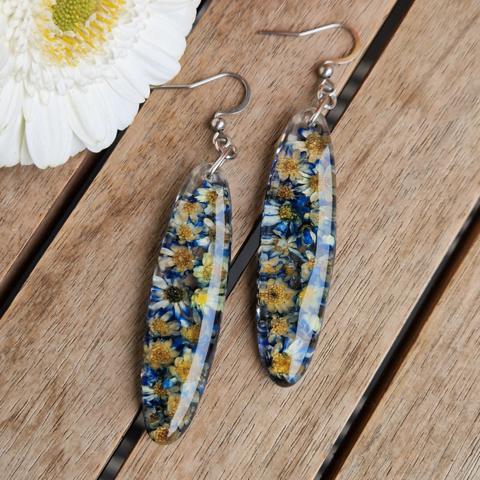 Szalmavirág acél fülbevaló [2]