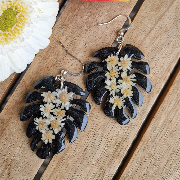 Szalmavirág acél fülbevaló [2]