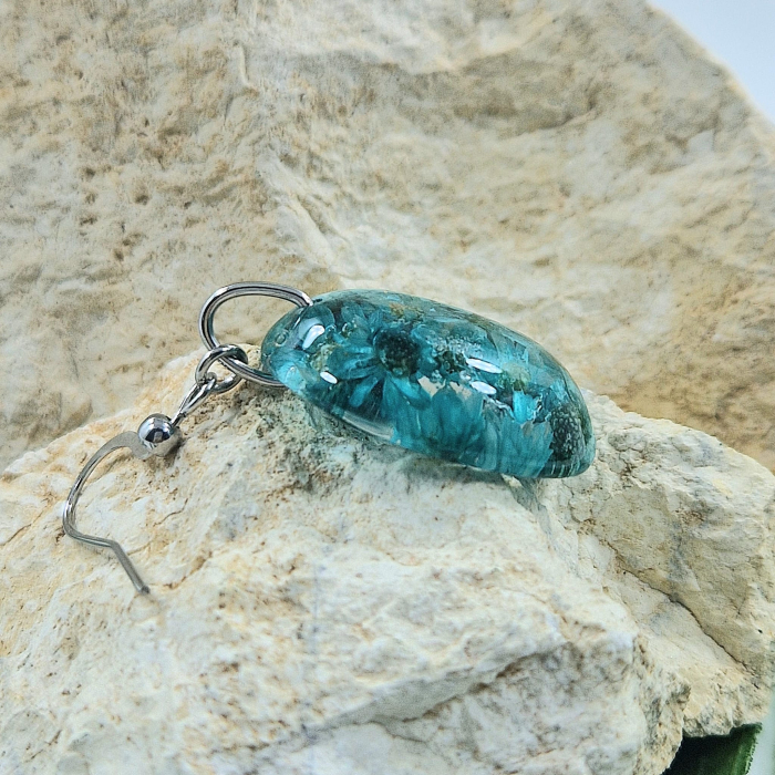 Cercei din oțel cu flori de pai [2]