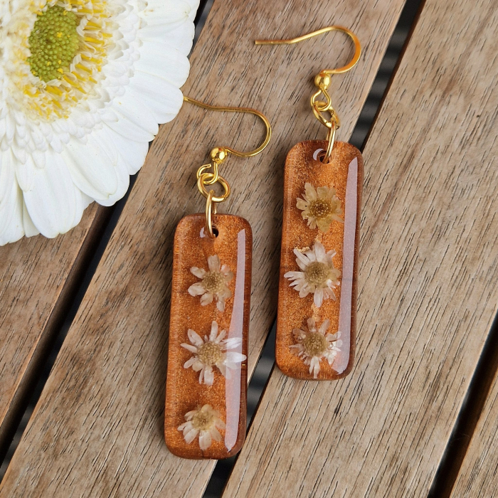 Szalmavirág acél fülbevaló [2]