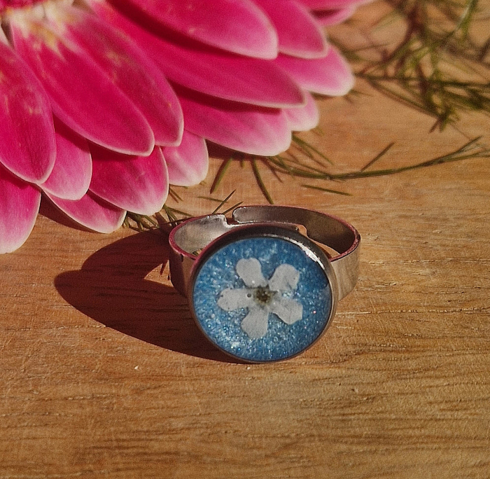 Nefelejcs acél gyűrű [2]