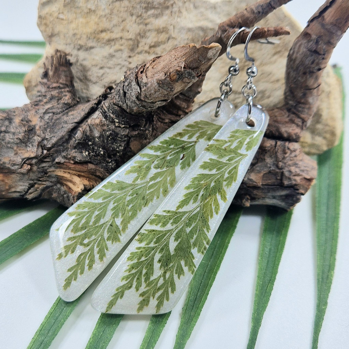 Páfrány acél fülbevaló [1]