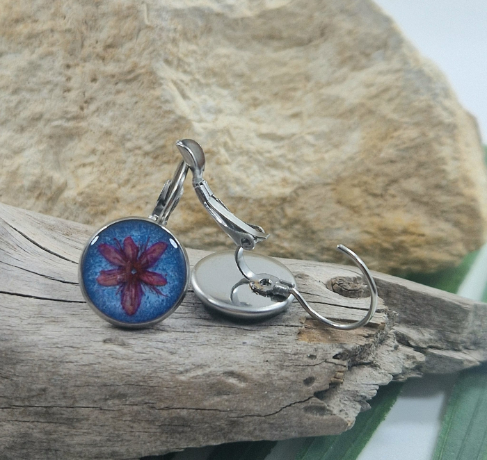 Vadvirág acél fülbevaló [2]