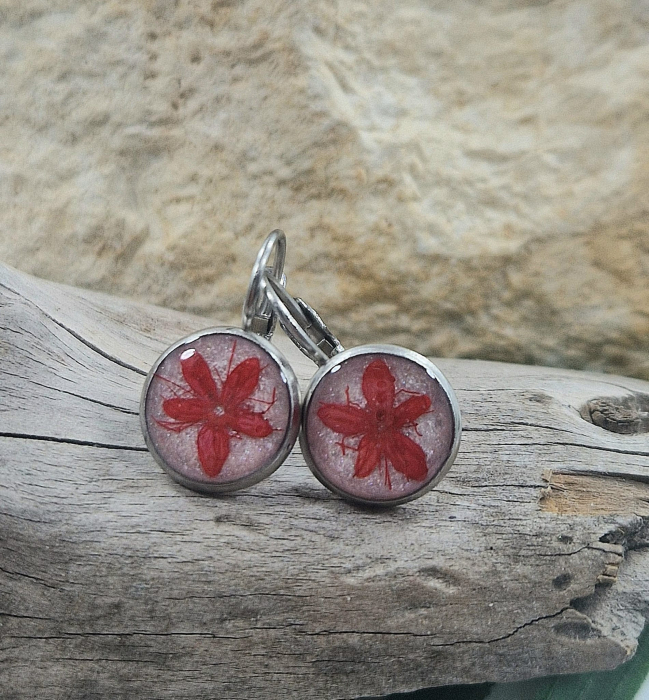 Cercei din oțel cu flori sălbatice [1]