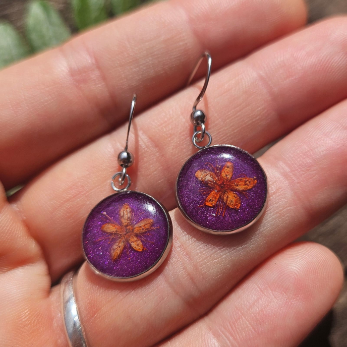 Vadvirág acél fülbevaló [2]