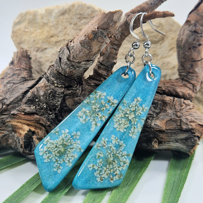 Cercei din oțel cu flori de morcov [1]