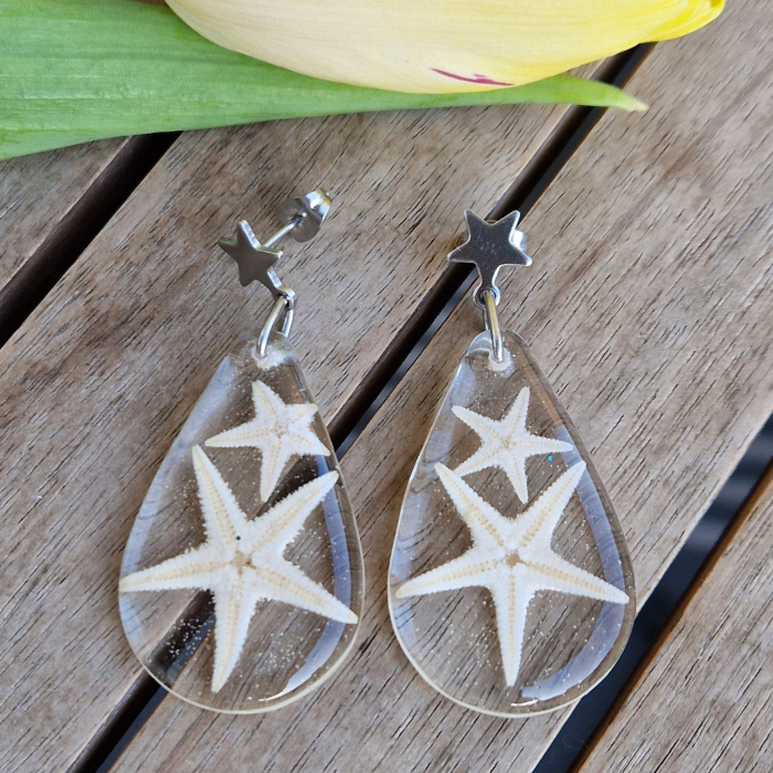 Tengeri csillag acél fülbevaló [2]